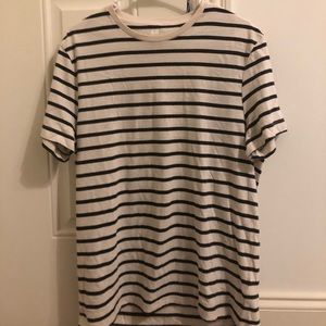 A medium black and white striped t-shirt from H&M.